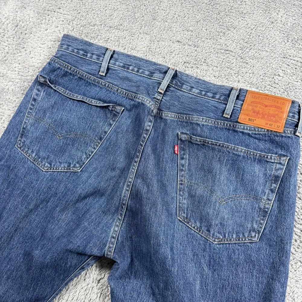 Levis XX Premium Quality 501‎ Original Fit Mens Jeans 42x32 Button Fly Denim